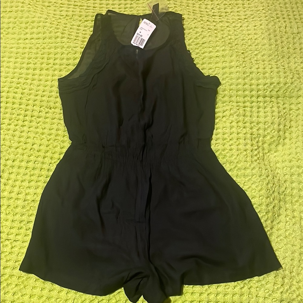 Black Sleeveless jumpsuit shorts